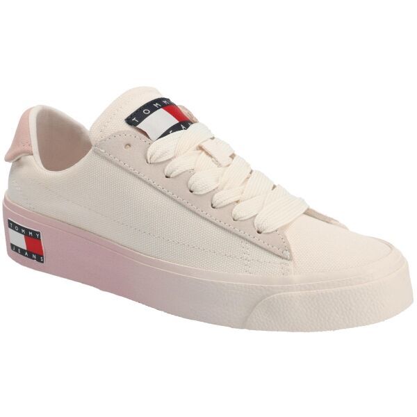 Tommy Hilfiger Tommy Hilfiger TOMMY JEANS LEATHER V.FLATFORM Дамски ниски маратонки, бяло, размер