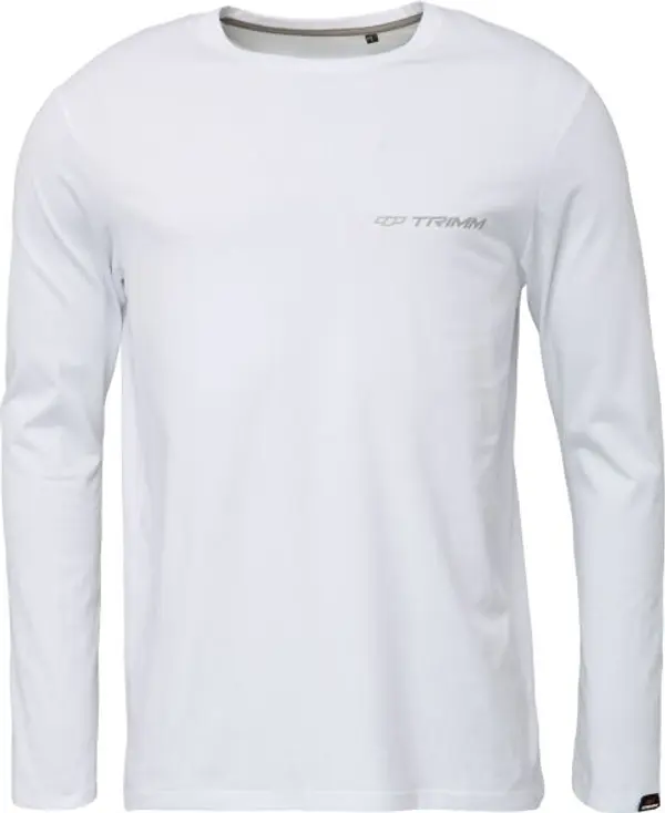 TRIMM TRIMM BRAVE Мъжка тениска с дълги ръкави, бяло, размер