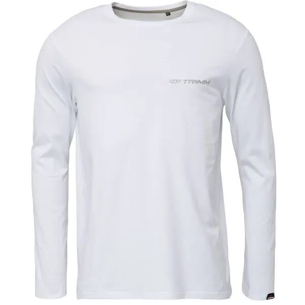TRIMM TRIMM BRAVE Мъжка тениска с дълги ръкави, бяло, размер XXXL