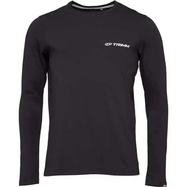 TRIMM TRIMM BRAVE Мъжка тениска с дълги ръкави, черно, размер