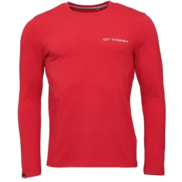 TRIMM TRIMM BRAVE Мъжка тениска с дълги ръкави, червено, размер