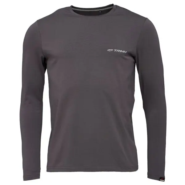 TRIMM TRIMM BRAVE Мъжка тениска с дълги ръкави, тъмносиво, размер