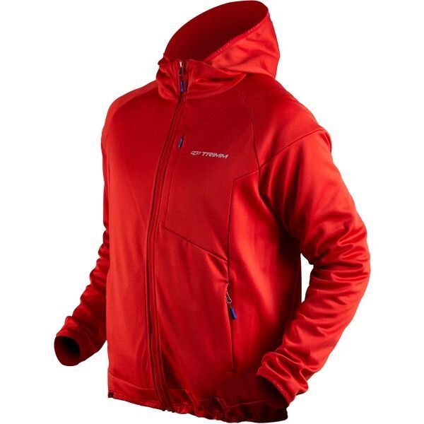 TRIMM TRIMM BART Мъжки суитшърт с качулка, червено, размер XXXL