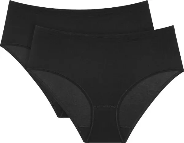 TRIUMPH TRIUMPH SENSE OF COTTON MIDI 2P Дамски бикини, черно, размер