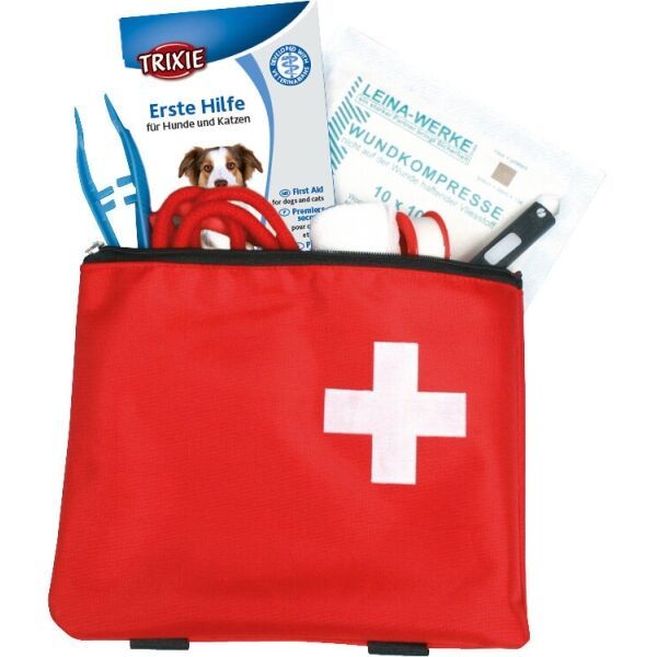 TRIXIE TRIXIE FIRST AID KIT FOR DOGS Лекарска чантичка за кучета, червено, размер