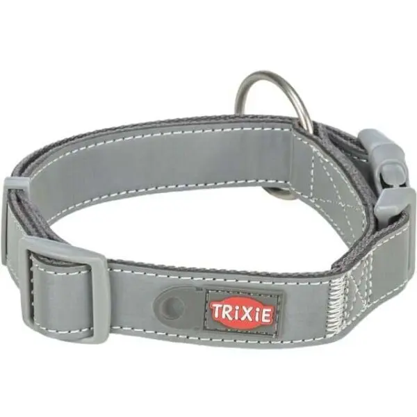 TRIXIE TRIXIE PREMIUM REFLECT M/L Светлоотразителен нашийник, сиво, размер M-L