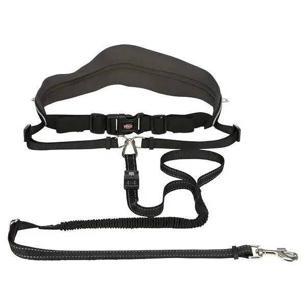 TRIXIE TRIXIE RUNNING BELT WITH LEASH M-L Колан с повод за бягане, червено, размер