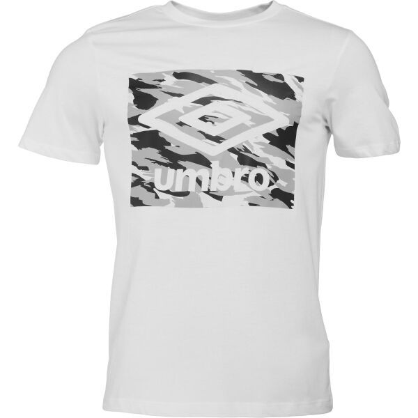 Umbro Umbro CAMO BOX LOGO GRAPHIC TEE Мъжка тениска, бяло, размер