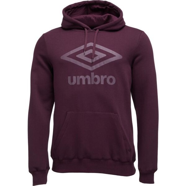 Umbro Umbro FW LARGE LOGO HOODY Мъжки суитшърт, винен, размер