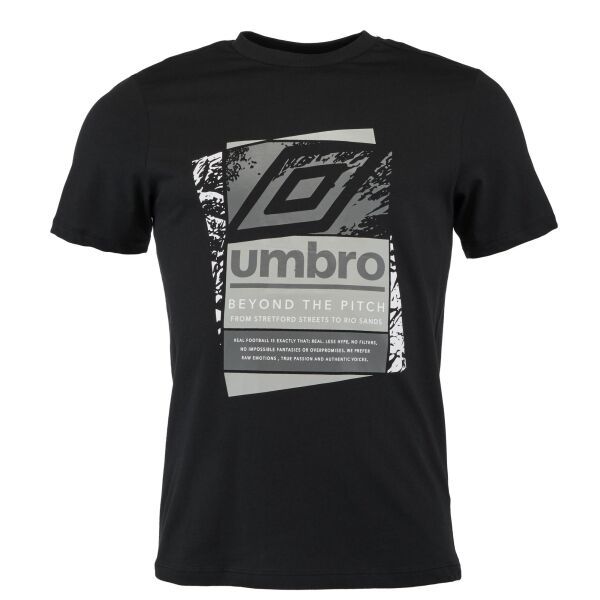 Umbro Umbro FW LAYERED BOX LOGO GRAPHIC TEE Мъжка тениска, черно, размер