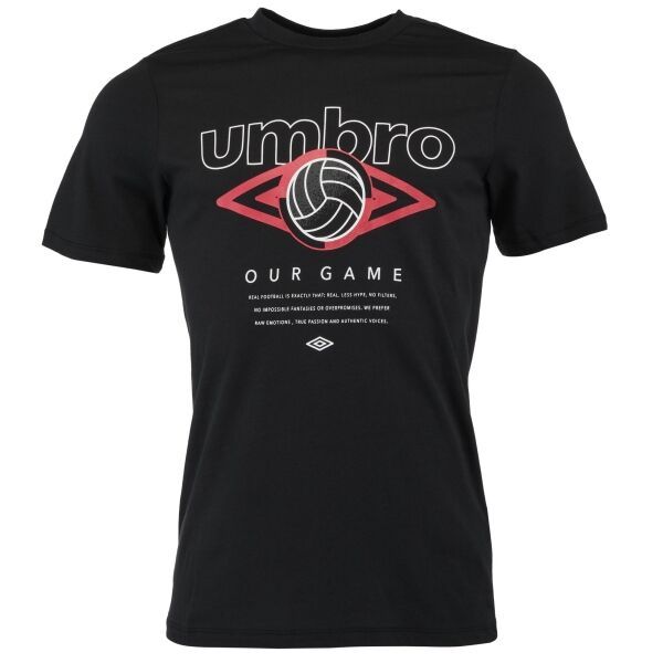 Umbro Umbro FW RETRO FOOTVALL GRAPHIC TEE Мъжка тениска, черно, размер