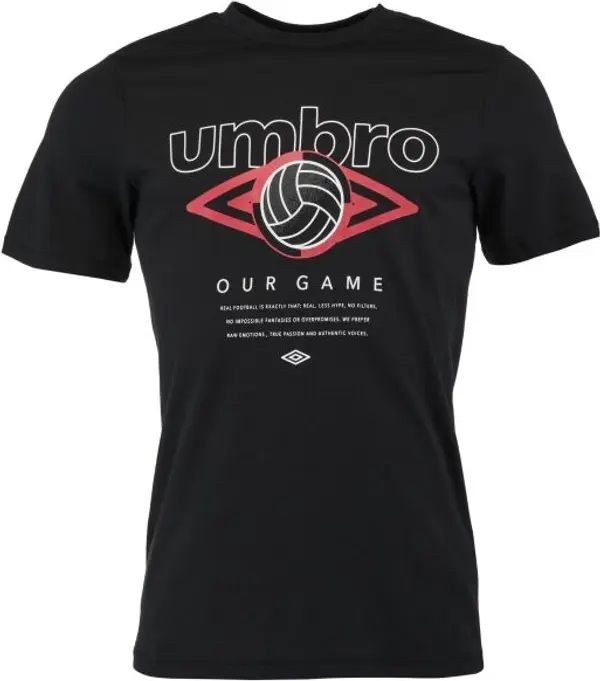 Umbro Umbro FW RETRO FOOTVALL GRAPHIC TEE Мъжка тениска, черно, размер