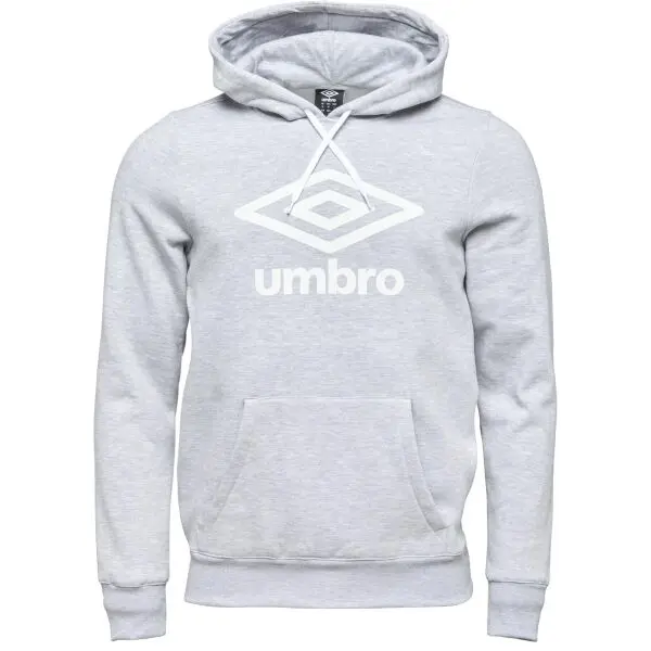 Umbro Umbro LARGE LOGO HOODIE ESSENTIALS Мъжки суитшърт, сиво, размер