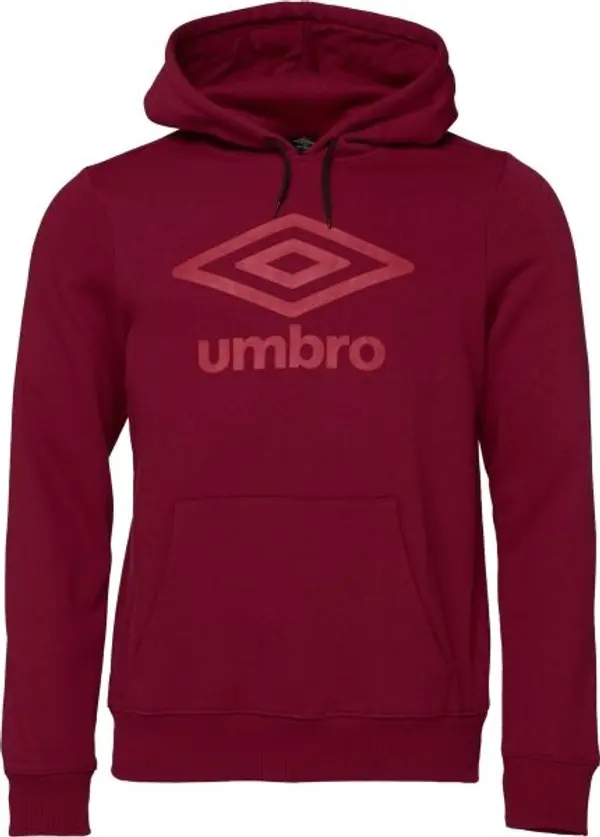 Umbro Umbro LARGE LOGO HOODIE ESSENTIALS Мъжки суитшърт, винен, размер