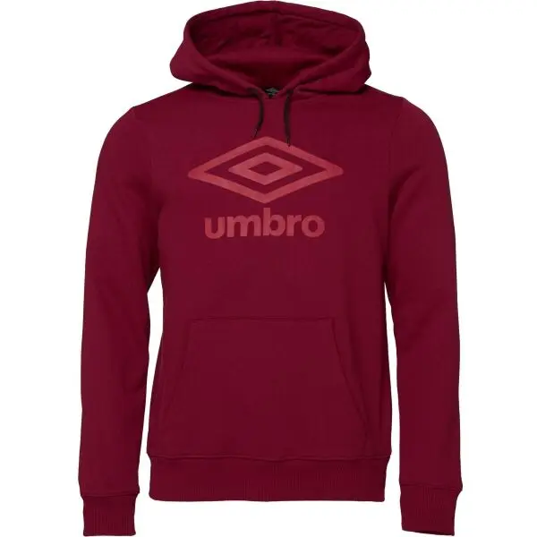 Umbro Umbro LARGE LOGO HOODIE ESSENTIALS Мъжки суитшърт, винен, размер