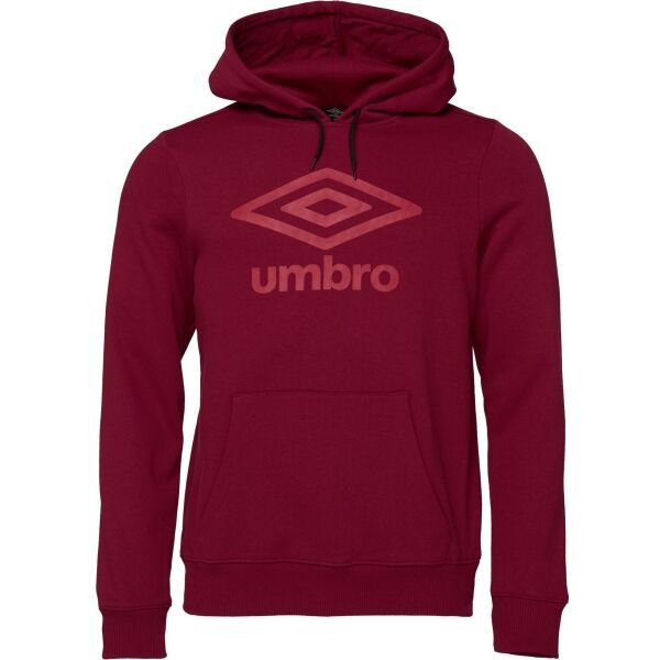 Umbro Umbro LARGE LOGO HOODIE ESSENTIALS Мъжки суитшърт, винен, размер