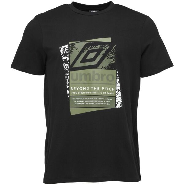 Umbro Umbro LAYERED BOX LOGO GRAPHIC TEE Мъжка тениска, черно, размер