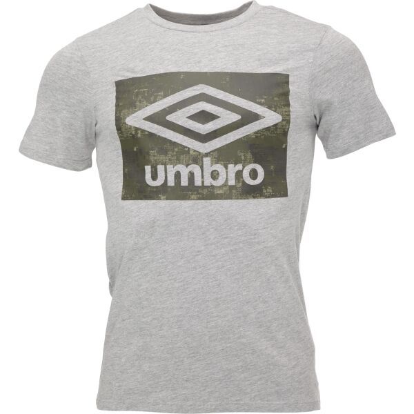 Umbro Umbro LAYERED BOX LOGO GRAPHIC TEE Мъжка тениска, сиво, размер