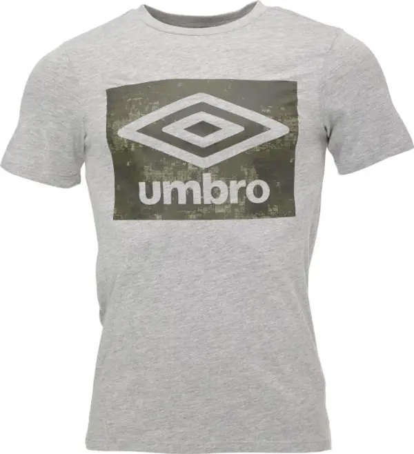 Umbro Umbro LAYERED BOX LOGO GRAPHIC TEE Мъжка тениска, сиво, размер
