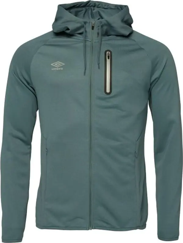 Umbro Umbro SPORTSWEAR FULL ZIP HOODIE Мъжки суитшърт с цип, тъмнозелено, размер