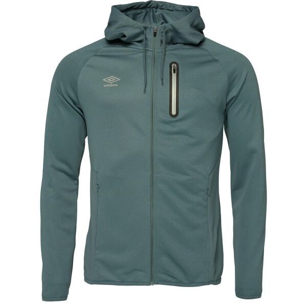 Umbro Umbro SPORTSWEAR FULL ZIP HOODIE Мъжки суитшърт с цип, тъмнозелено, размер