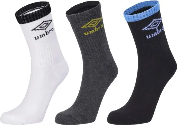 Umbro Umbro STRIPED SPORTS SOCKS JNR - 3 PACK Детски чорапи, микс, размер 35-38