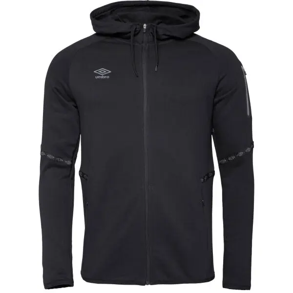 Umbro Umbro TERRACE FULL ZIP HOODIE Мъжки суитшърт, черно, размер