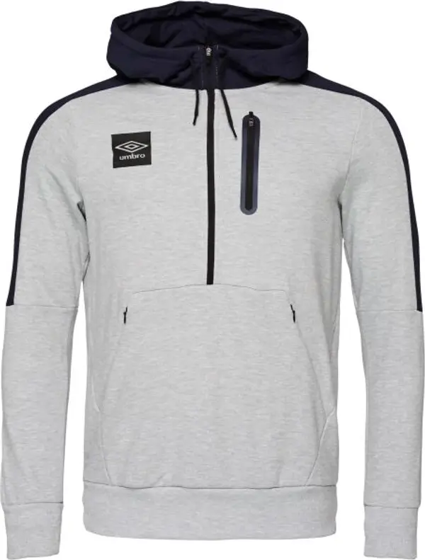 Umbro Umbro TERRACE HALF ZIP HOODIE Мъжки суитшърт, сиво, размер