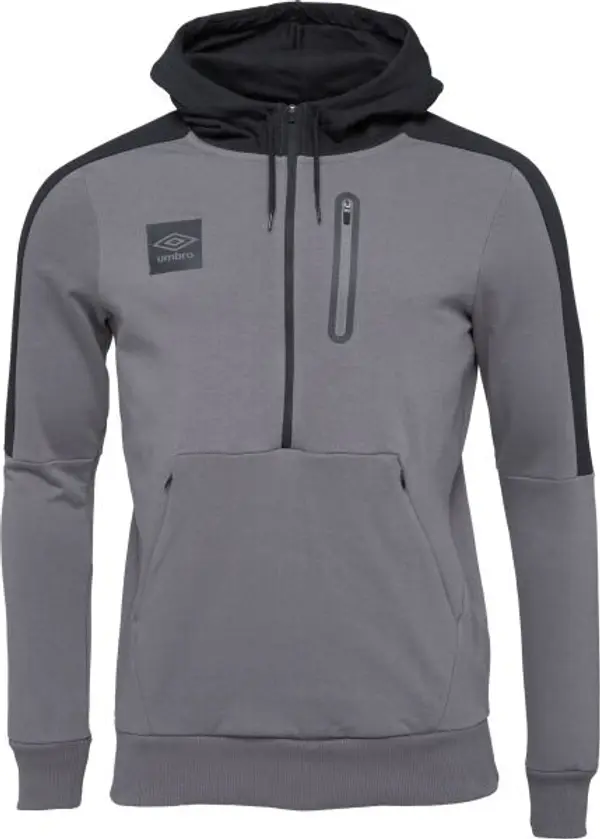 Umbro Umbro TERRACE HALF ZIP HOODIE Мъжки суитшърт, тъмносиво, размер