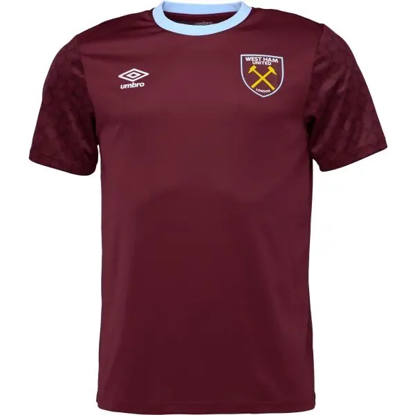 Umbro Umbro WEST HAM HOME PRE MATCH SS TEE Мъжка футболна тениска, винен, размер XXL