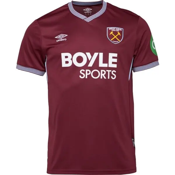 Umbro Umbro WEST HAM HOME SS SHIRT Мъжка футболна фланелка, винен, размер