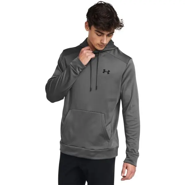 Under Armour Under Armour ARMOUR FLEECE HOODIE Мъжки суитшърт, сиво, размер