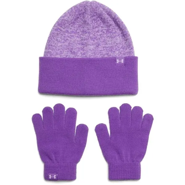 Under Armour Under Armour BEANIE COMBO Комплект шапка и ръкавици, лилаво, размер