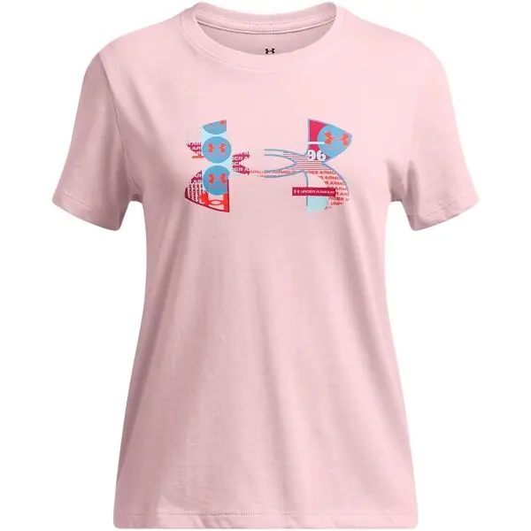 Under Armour Under Armour BIG LOGO FILL Момичешка тениска, розово, размер XL