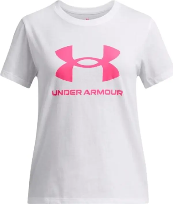 Under Armour Under Armour BIG LOGO Тениска за момичета, бяло, размер M