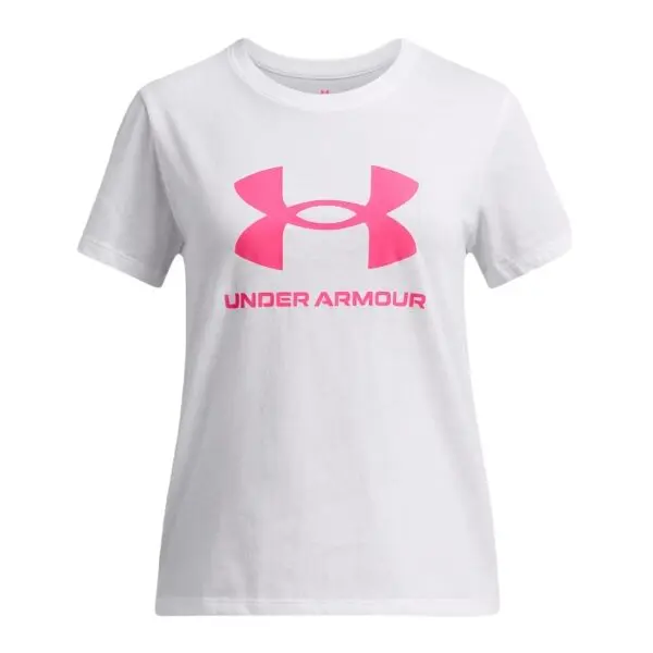 Under Armour Under Armour BIG LOGO Тениска за момичета, бяло, размер XL