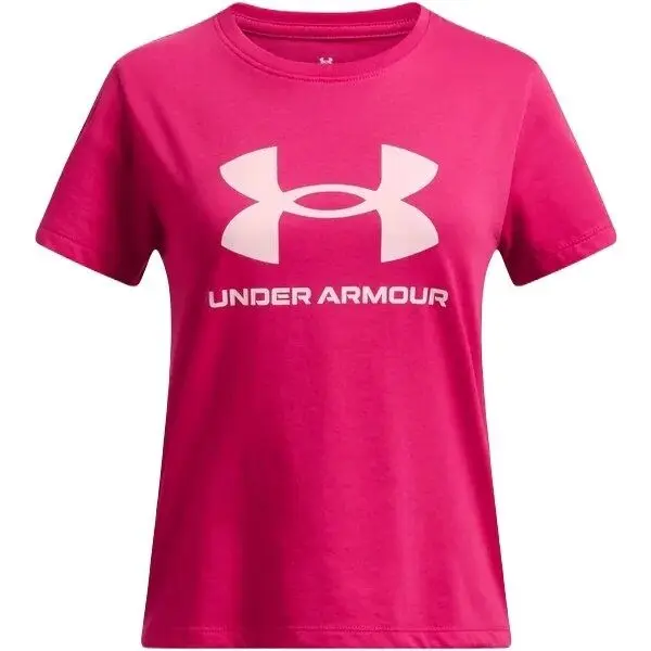 Under Armour Under Armour BIG LOGO Тениска за момичета, розово, размер M