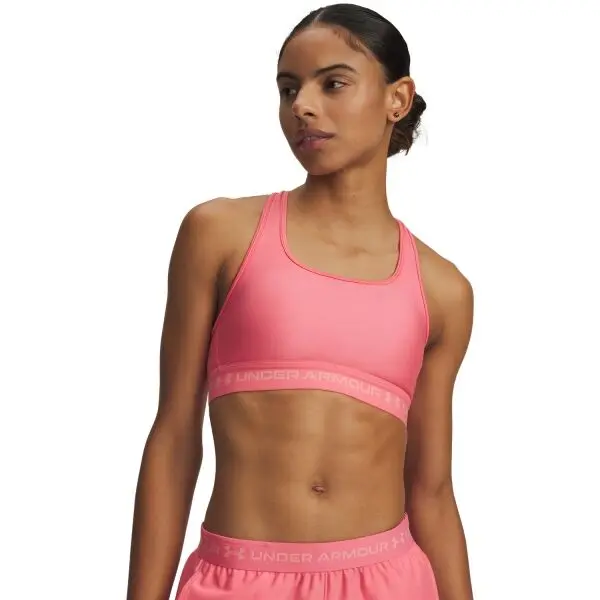 Under Armour Under Armour CROSSBACK MID BRA Дамско бюстие, розово, размер