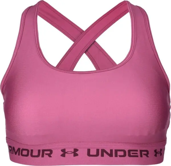 Under Armour Under Armour CROSSBACK MID BRA Дамско бюстие, винен, размер S