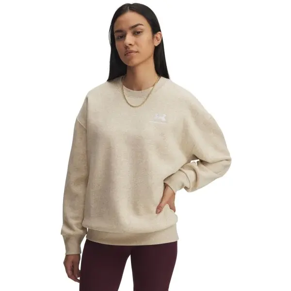 Under Armour Under Armour ESSENTIAL FLC OS CREW Дамски суитшърт, бежово, размер M