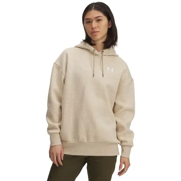 Under Armour Under Armour ESSENTIAL FLC OS HOODIE Дамски суитшърт, бежово, размер L