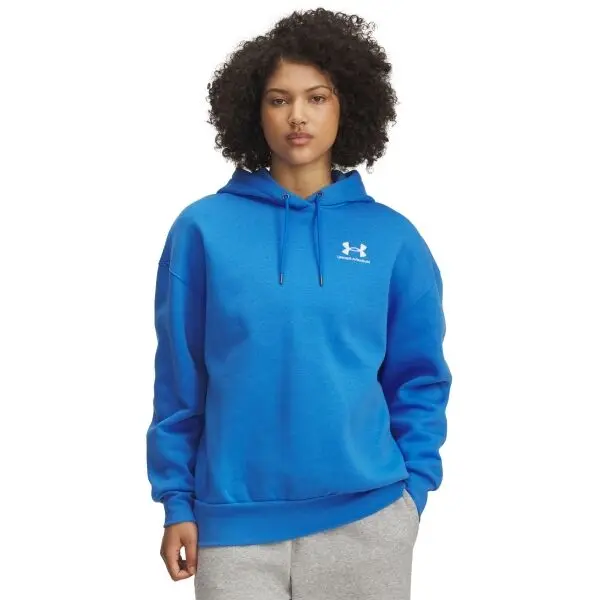 Under Armour Under Armour ESSENTIAL FLC OS HOODIE Дамски суитшърт, синьо, размер M