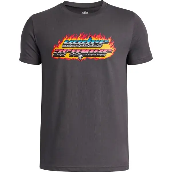 Under Armour Under Armour FLAME WSS Момчешка тениска, тъмносиво, размер S