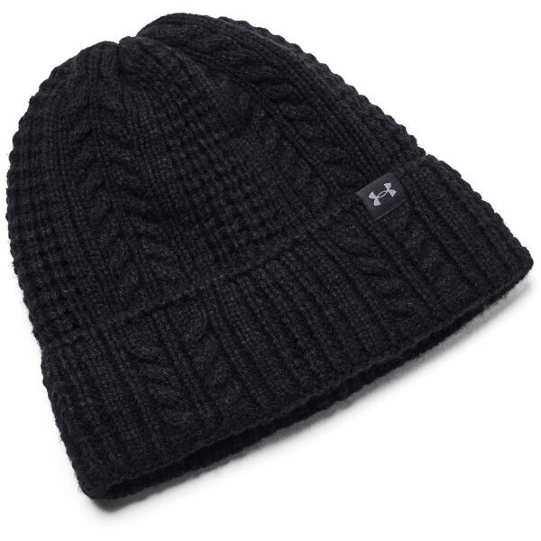 Under Armour Under Armour HALFTIME CABLE KNIT BEANIE Дамска зимна шапка, черно, размер