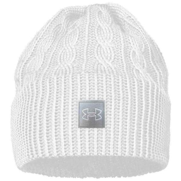 Under Armour Under Armour HALFTIME CABLE KNIT Дамска шапка, бяло, размер