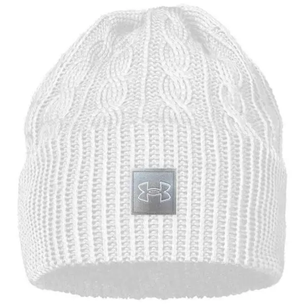 Under Armour Under Armour HALFTIME CABLE KNIT Дамска шапка, бяло, размер