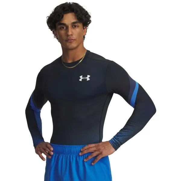 Under Armour Under Armour HEATGEAR SUB CREW Мъжка тениска за тренировки, тъмносин, размер