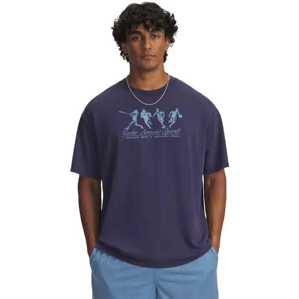 Under Armour Under Armour HEAVYWEIGHT ATHLETES Мъжка тениска, тъмносин, размер L