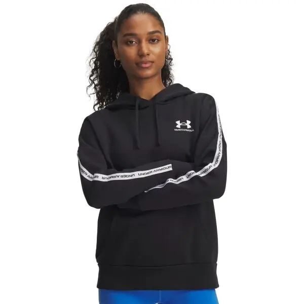 Under Armour Under Armour ICON FLEECE TAPED Дамски суичър с качулка, черно, размер