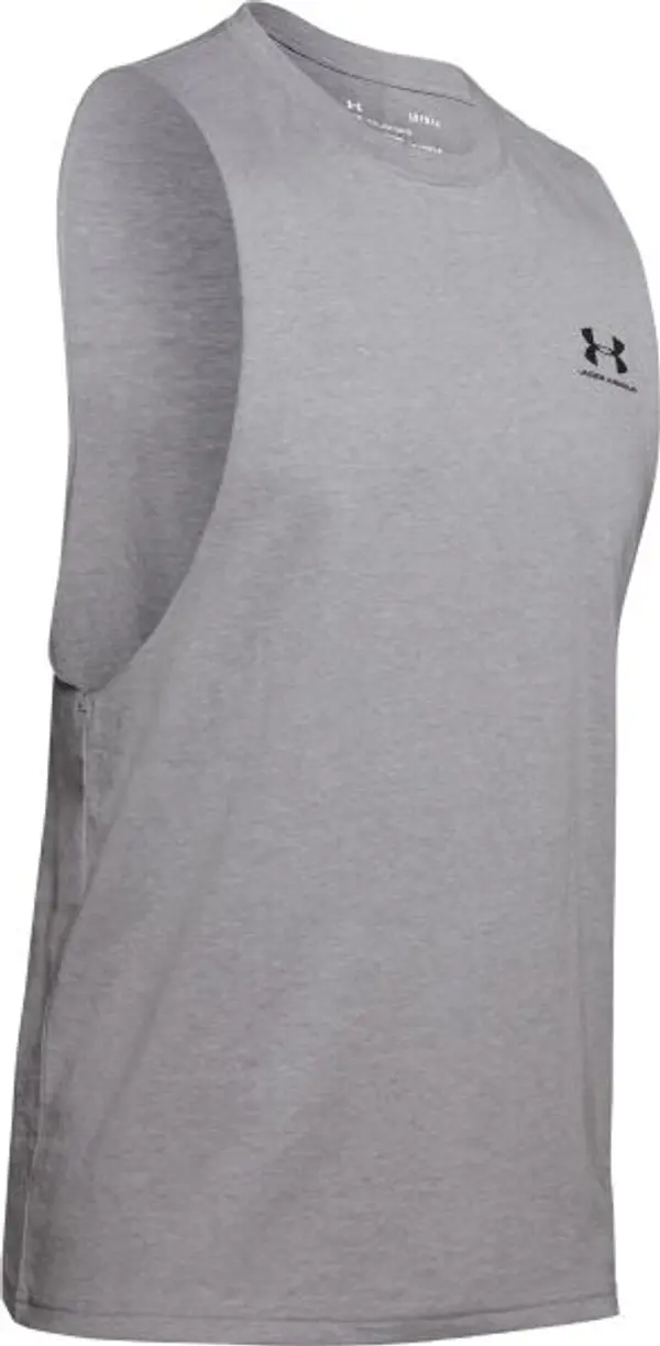 Under Armour Under Armour LEFT CHEST CUT OFF Мъжки потник, сиво, размер